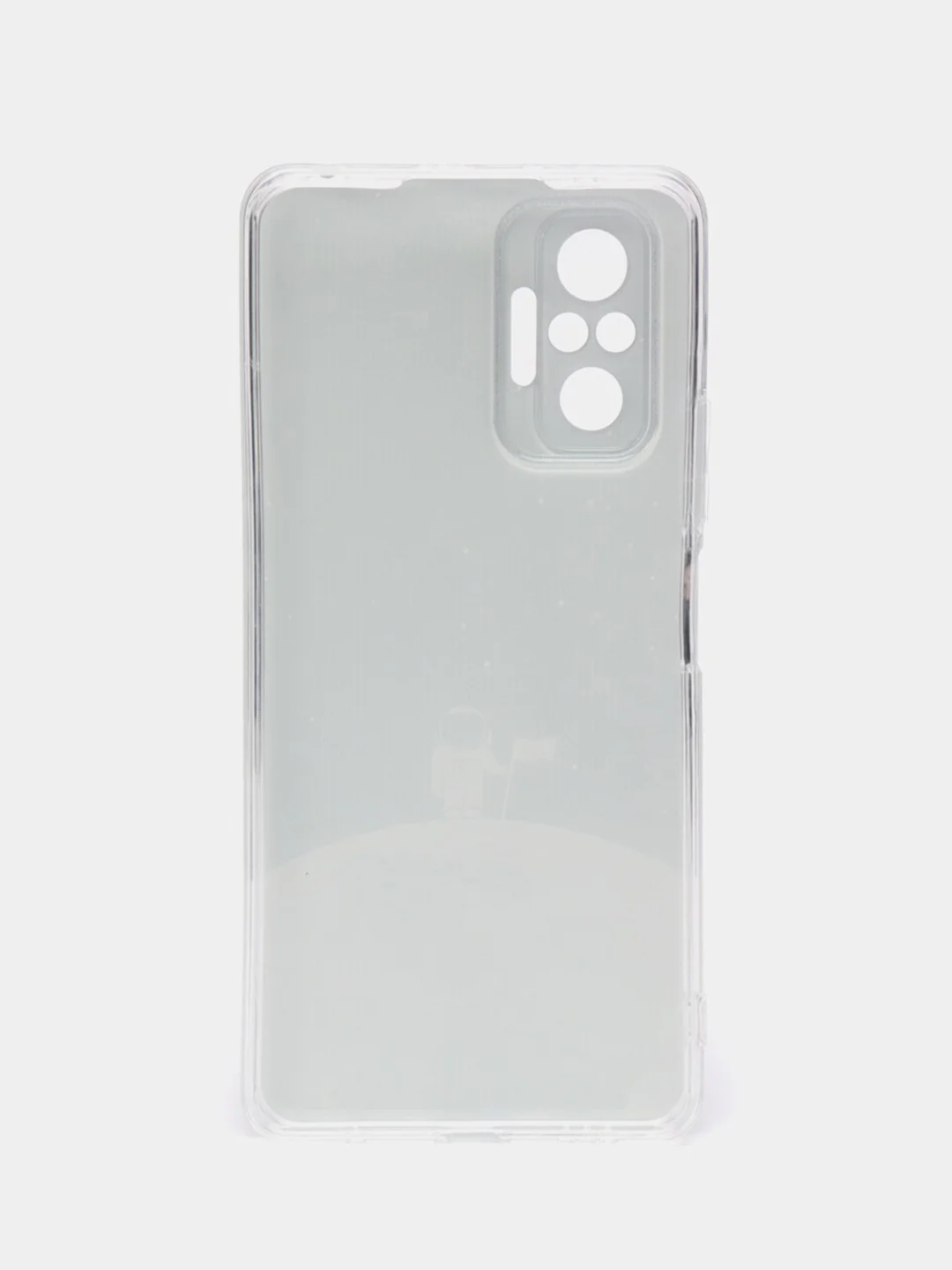 Серебряный чехол на Xiaomi Redmi Note 10 Pro / Сяоми Редми Нот 10 Про прозрачный, с рисунком