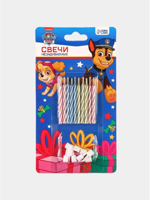 Свечи незадуваемые для торта, 10 штук