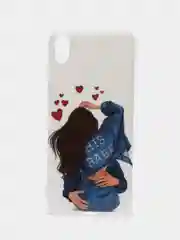 Серебряный чехол на Xiaomi Redmi 7A, 9A, 9C, с принтом