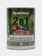 Акватекс 2 в 1, пропитка по дереву, цвет Махагон, 0,8 л