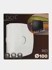 Вытяжной вентилятор 100 125 с обратным клапаном черный в кухню ванную RIO С Matt black