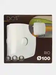 Вытяжной вентилятор 100 125 с обратным клапаном бежевый в кухню ванную RIO С Ivory