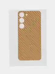 Золотой защитная пленка для Samsung Galaxy S23 под карбон на заднюю часть, назад Самсунг S23 кожа