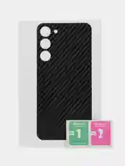 Черный защитная пленка для Samsung Galaxy S23 Plus под карбон на заднюю часть, назад Самсунг S23+