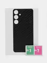 Черный защитная пленка для Samsung Galaxy S24 Plus под карбон на заднюю часть, назад Самсунг S24+
