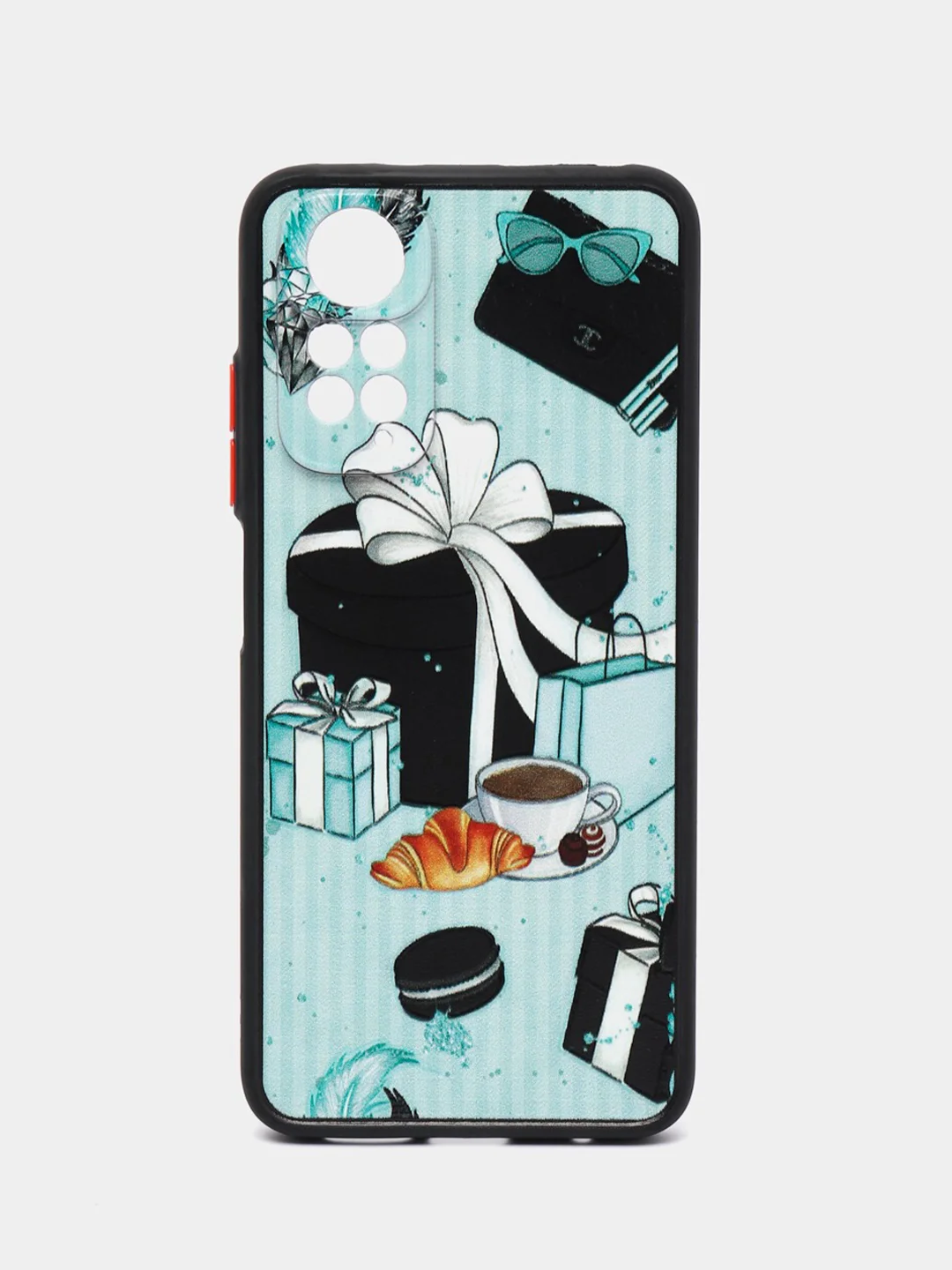 Бирюзовый чехол с рисунком на Xiaomi Redmi Note 11 4G и Redmi Note 11S 4G (Редми Нот 11 и  Нот 11с)