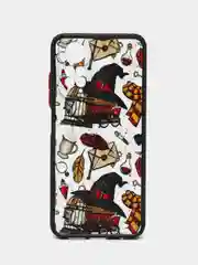 Тёмно-бордовый чехол с рисунком на Xiaomi Redmi Note 11 4G и Redmi Note 11S 4G (Редми Нот 11 и  Нот 11с)