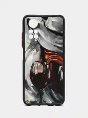 Бордовый чехол с рисунком на Xiaomi Redmi Note 11 4G и Redmi Note 11S 4G (Редми Нот 11 и  Нот 11с)