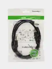 Черный аудио кабель AUX, jack 3,5 мм