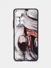 Бордовый чехол с ярким рисунком/принтом на Xiaomi Note 11 Pro+ 5G (Китайская версия)