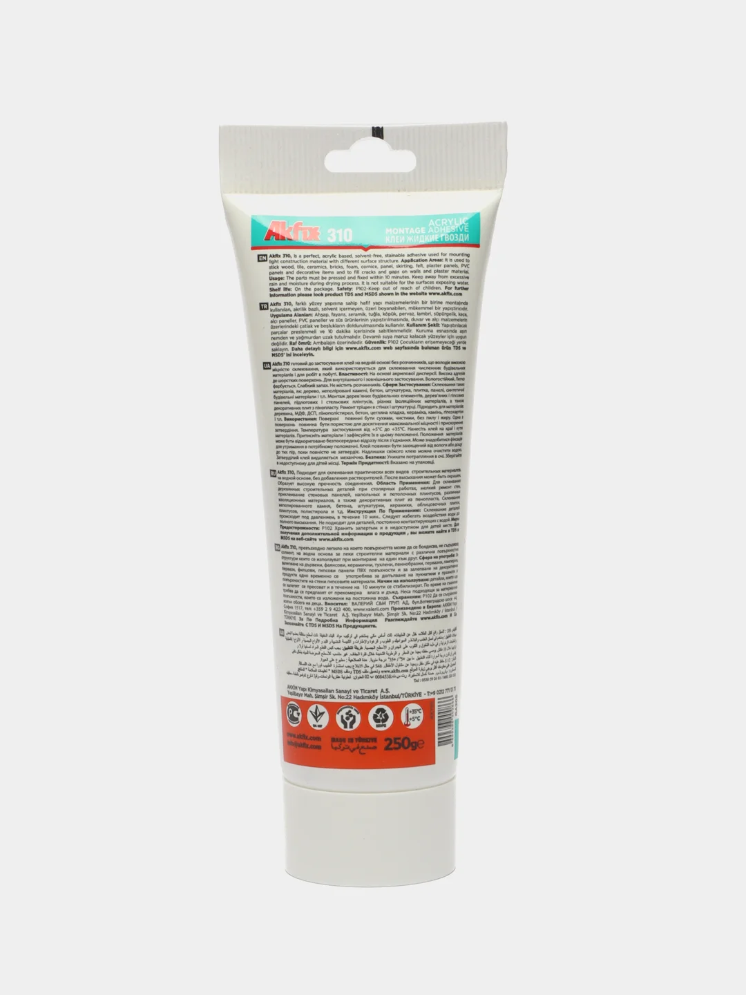 Акриловый монтажный клей Akfix 310, 250 гр