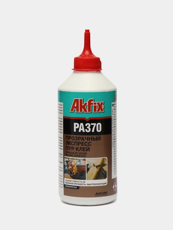 Полиуретановый клей для дерева Akfix PA370 D4, прозрачный, 560 гр