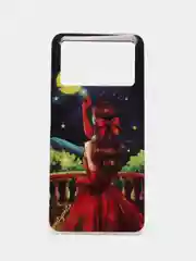 Красный чехол Xiaomi Poco X4 Pro, Сяоми Поко Х4 Про, с рисунком
