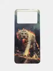 Зелёный хаки чехол Xiaomi Poco X4 Pro, Сяоми Поко Х4 Про, с рисунком