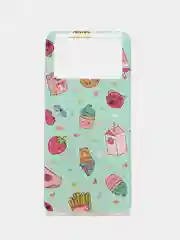 Бирюзовый чехол Xiaomi Poco X4 Pro, Сяоми Поко Х4 Про, с рисунком