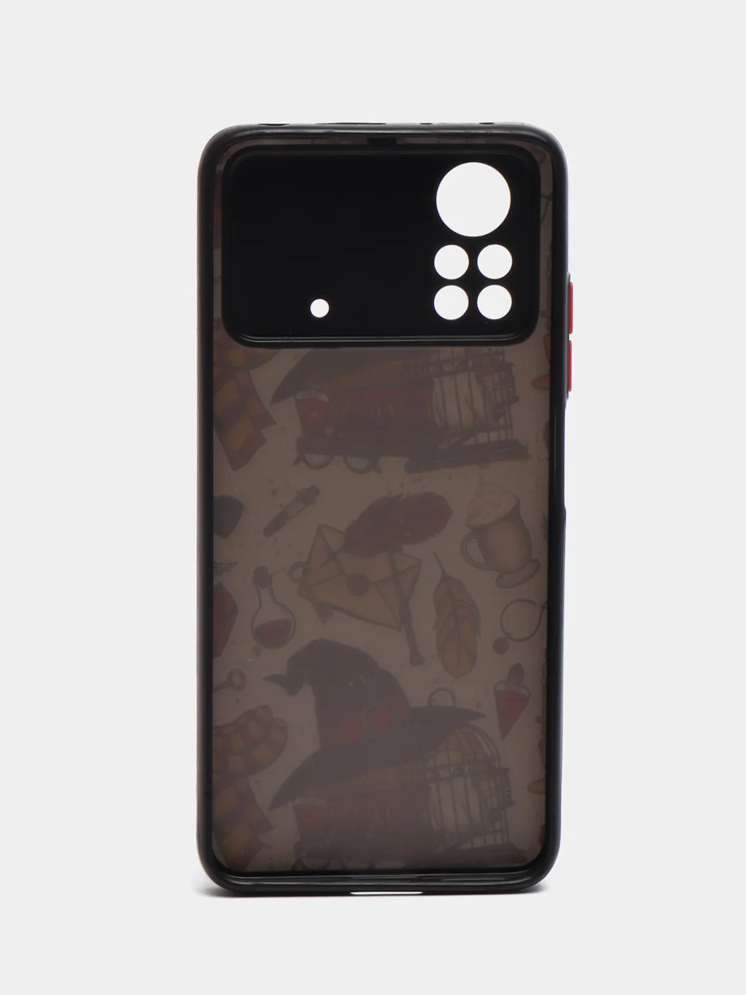 Тёмно-бордовый чехол с рисунком на Xiaomi Poco X4 Pro 5G (Сяоми Поко Х4 Про 5G)