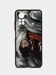 Бордовый чехол с рисунком на Xiaomi Poco X4 Pro 5G (Сяоми Поко Х4 Про 5G)