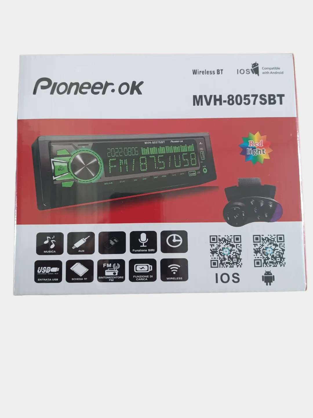 Автомагнитола Pioneer 1 DIN для авто - с поддержкой (Bluetooth/USB/AUX/FM)  купить по цене 1480.5 ₽ в интернет-магазине Магнит Маркет