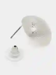 Серебряный серьги металлические.гвоздик