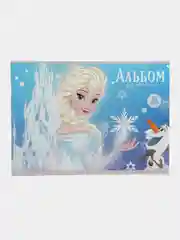 Голубой альбом для рисования А4, 40 листов, "Эльза и Олаф", Холодное сердце