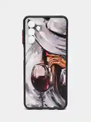 Бордовый чехол с ярким рисунком/принтом на Samsung Galaxy A13 5G (Самсунг Галакси А13 5G)