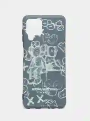 Бирюзовый чехол для Samsung A12, A32, A22, M12, M32 с картинкой / рисунком