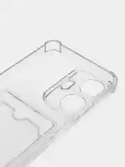 Чехол с карманом для Realme C11, C35, C55 с защитой камеры, прозрачный, противоударный