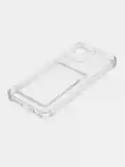 Чехол с карманом для Realme C11, C35, C55 с защитой камеры, прозрачный, противоударный