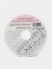 Стразы термоклеевые, d = 2 мм, ширина - 7 мм, 4,5 +- 0,5 м, цвет чёрный