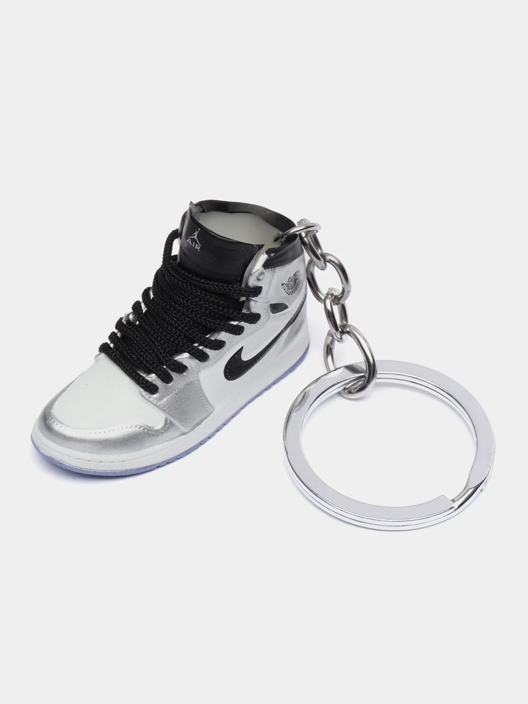 Серебряный брелок-игрушка "Кроссовок Nike" для ключей, сумки, рюкзака