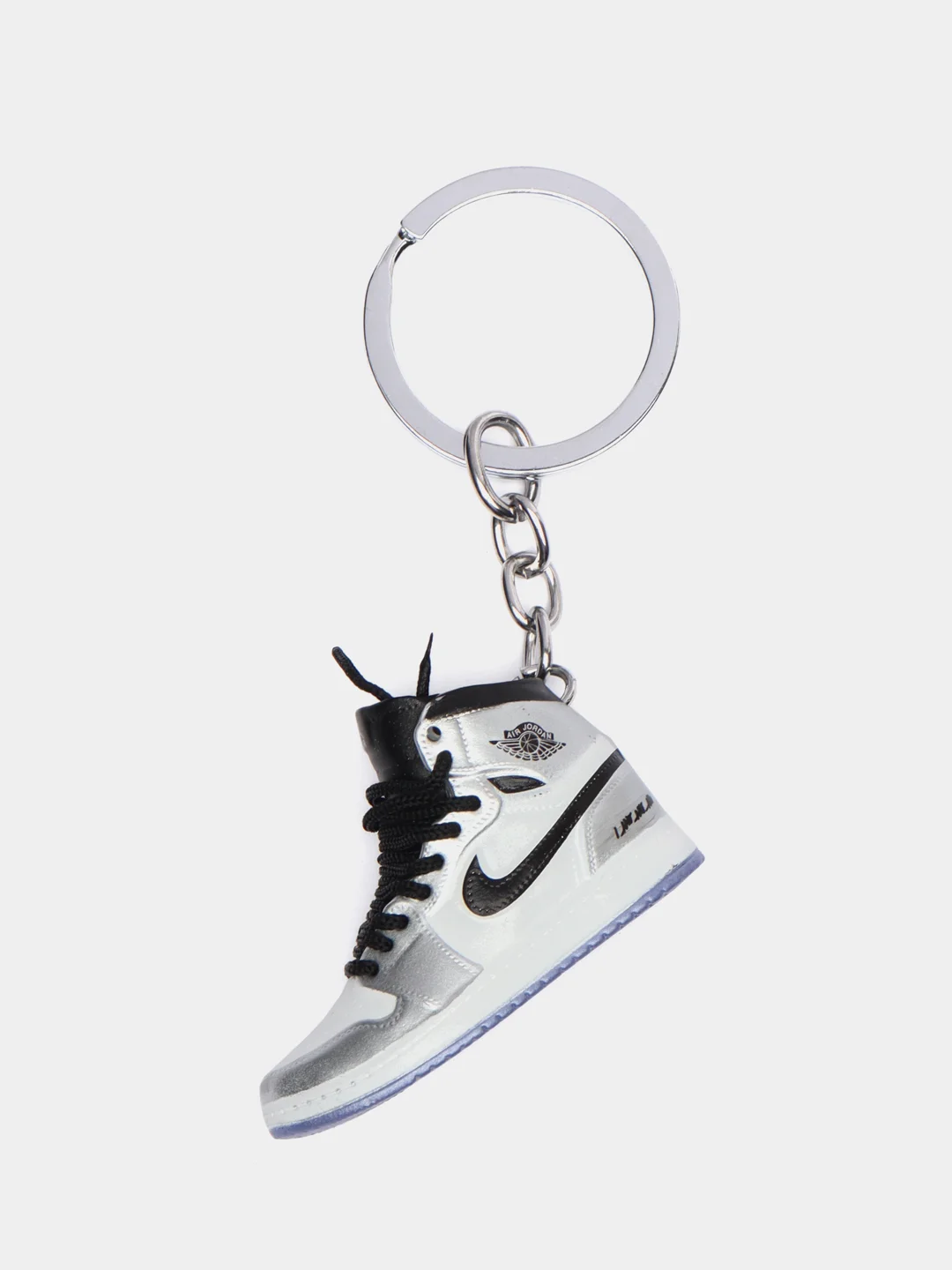 Серебряный брелок-игрушка "Кроссовок Nike" для ключей, сумки, рюкзака