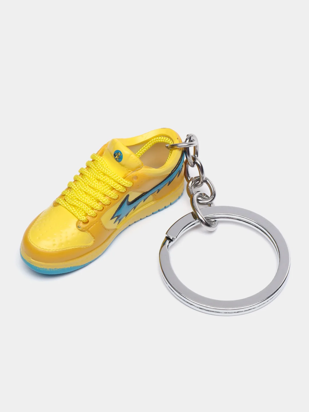 Желтый брелок-игрушка "Кроссовок Nike Dunk Low", для ключей, сумки, рюкзака