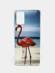Голубой чехол для Samsung Galaxy A02s с ярким принтом, силиконовый