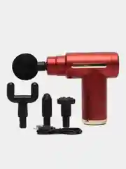 Красный перкуссионный массажер для тела Fascial Gun, мышечный фасциальный пистолет