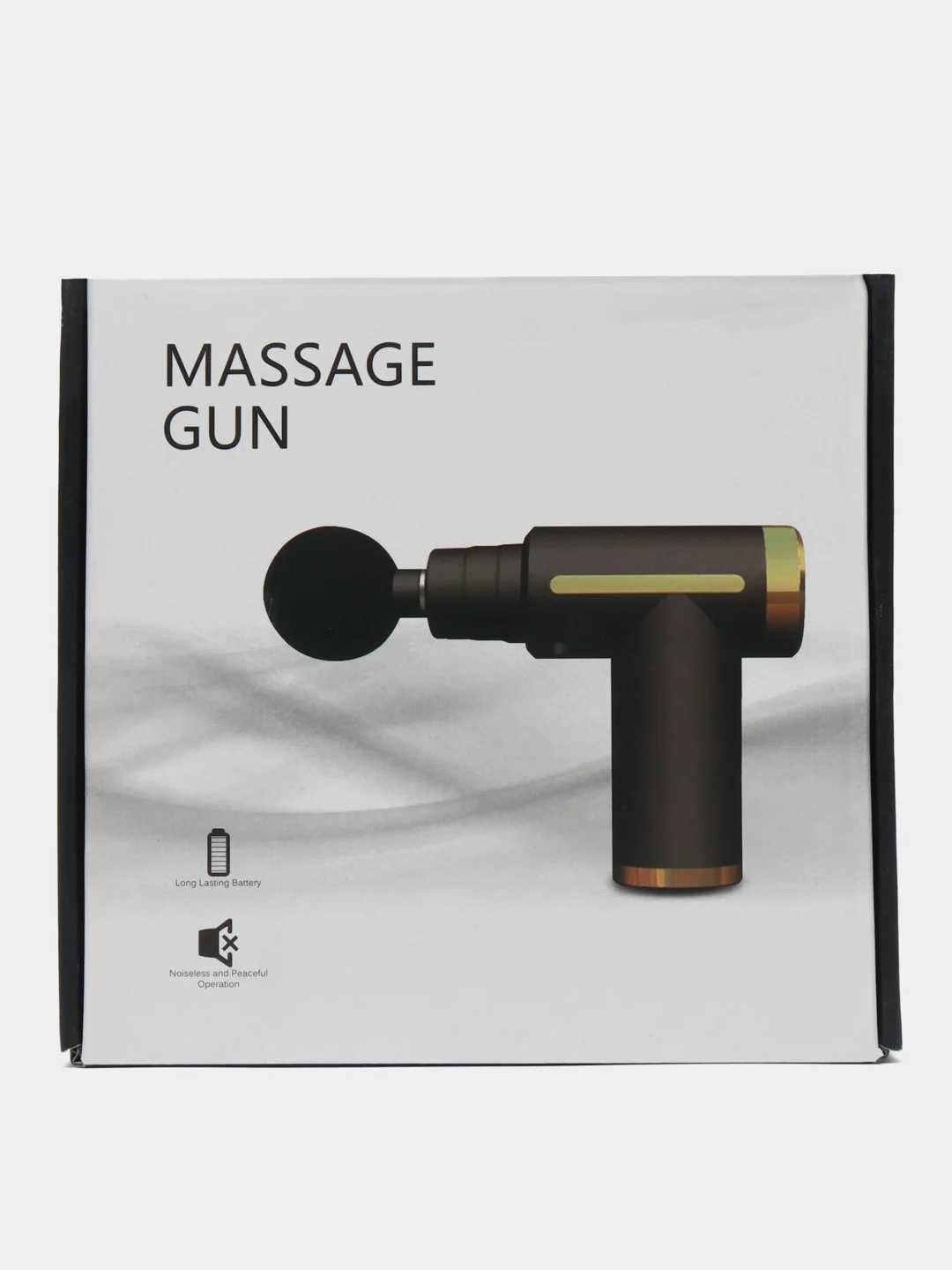 Серый перкуссионный массажер для тела Fascial Gun, мышечный фасциальный пистолет