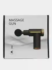 Серый перкуссионный массажер для тела Fascial Gun, мышечный фасциальный пистолет
