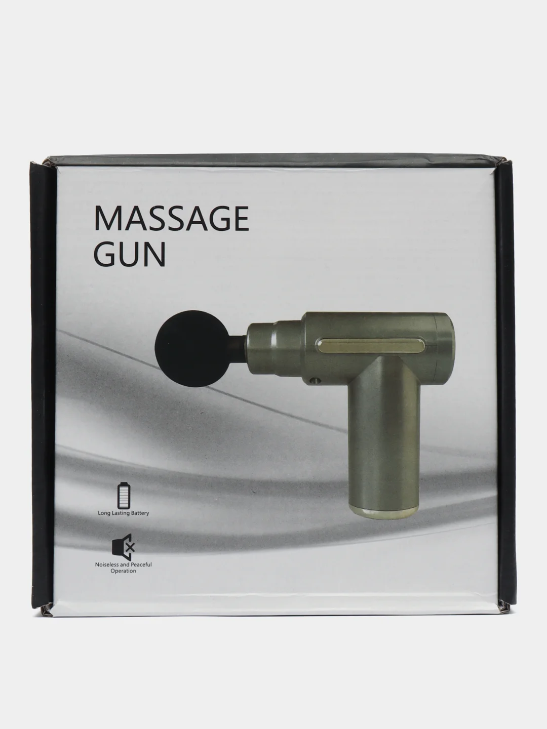 Черный перкуссионный массажер для тела Fascial Gun, мышечный фасциальный пистолет