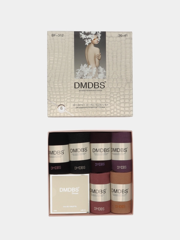 Носки женские антибактериальные Dmdbs в коробке, 6 пар