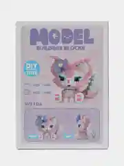 3 D Конструктор детский по типу лего, фигурка аниме Лисичка из миниблоков