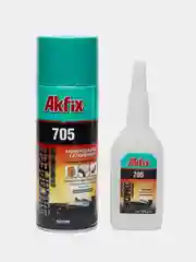 Универсальный двухкомпонентный клей Akfix Акфикс 705 125гр+400мл