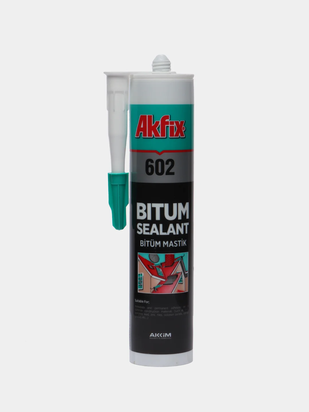 Черный битумный герметик Akfix 602 310 мл