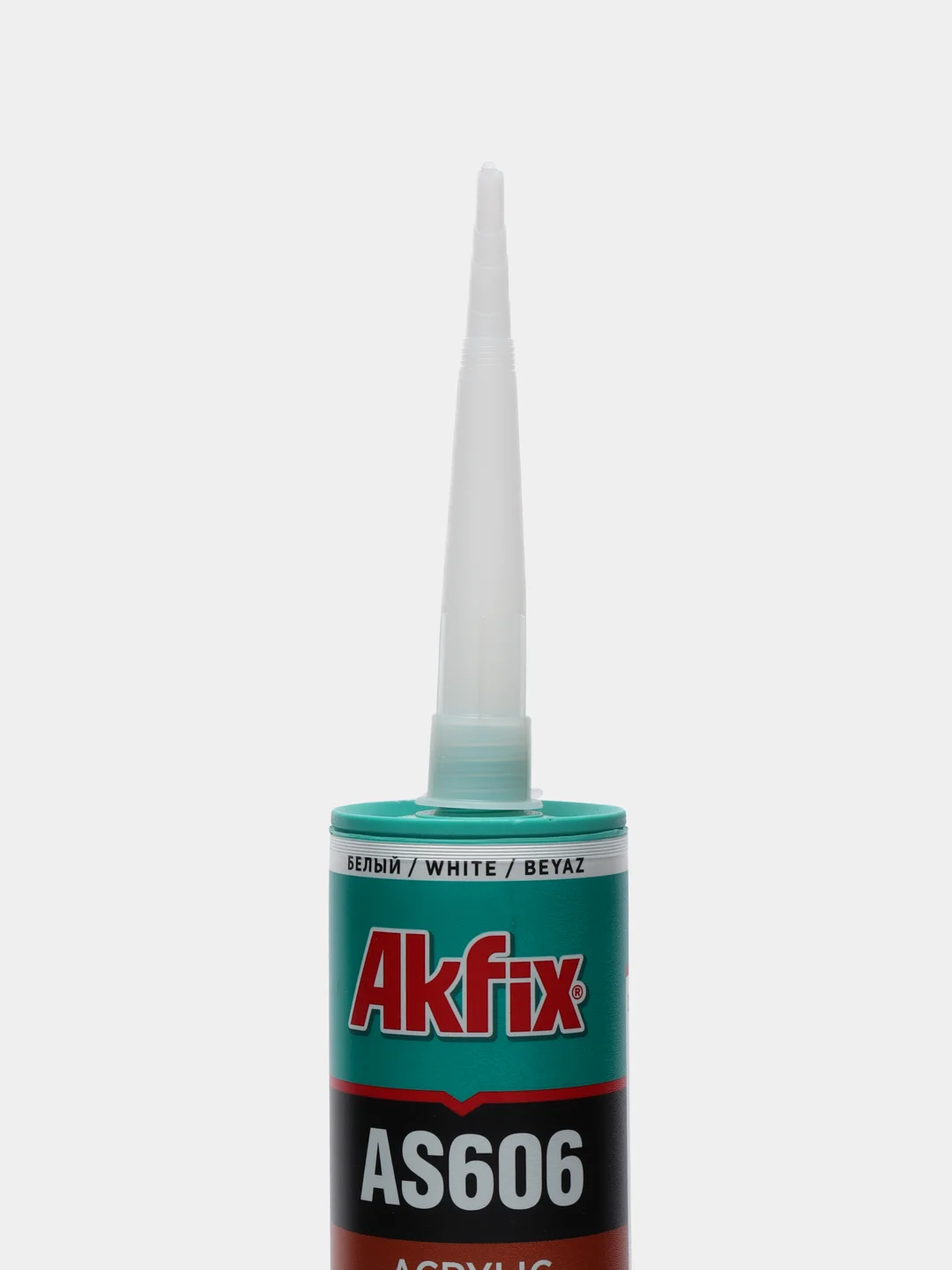 Белый силиноакриловый герметик Akfix AS606, 310 мл белый
