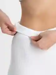 Бежевый лосины женские, в рубчик