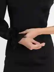 Черный черное женское платье