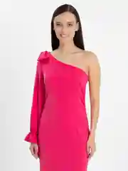 Фуксия черное женское платье