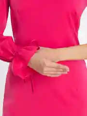 Фуксия черное женское платье