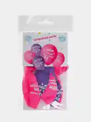 Шар латексный 12" "С днем рождения, доченька", 1 ст., 5 шт