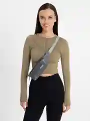 Серый сумка поясная