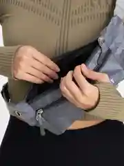 Серый сумка поясная