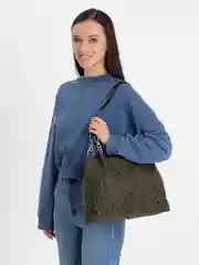 Зелёный хаки сумка женская на плечо/ Сумка-шоппер